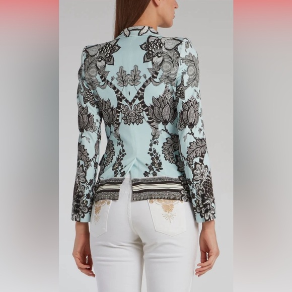 Roberto Cavalli Contrast Floral Print Blazer Sz. 42 - Picture 2 of 12